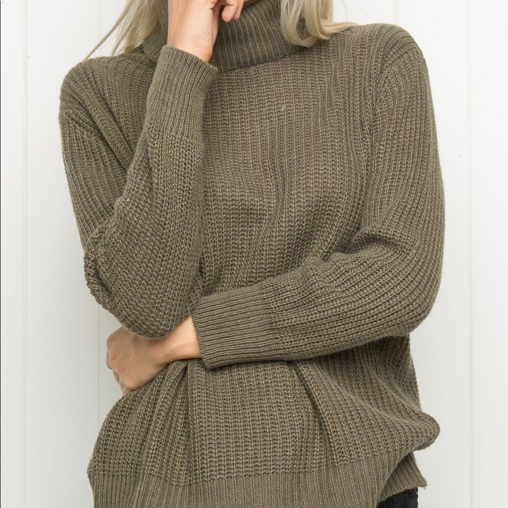 Brandy Melville Green Turtleneck